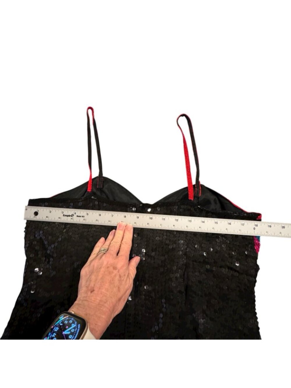 Beaded Sequin Skirt Suit Women's Large Vintage 80s Cocktail Neiman Marcus Glam - Picture 10 of 16